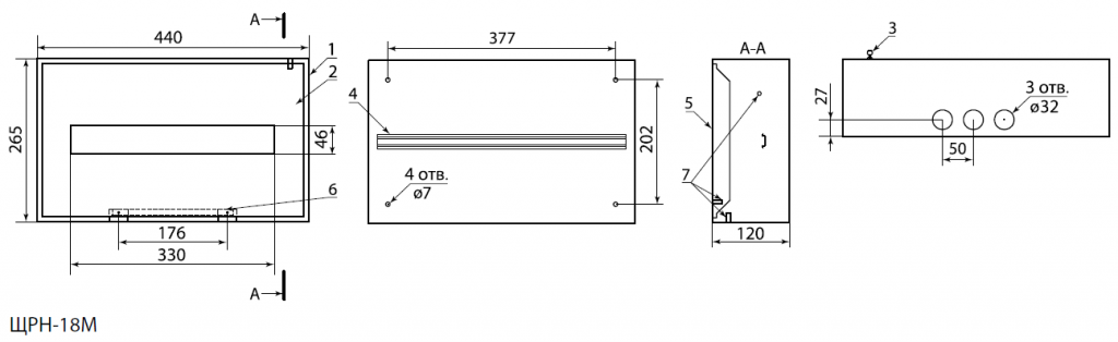 ЩРН-18М (265х440х120) TDM — bp-electro